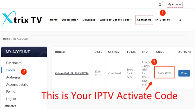 iptv activate code