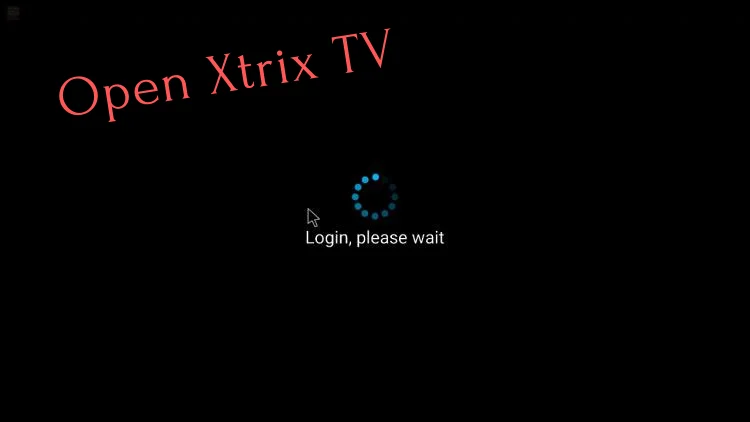 Xtrix TV home screen