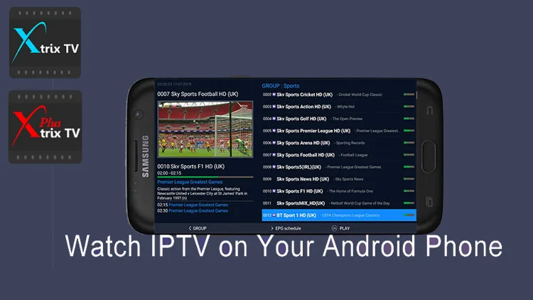 XtrixTV IPTV on phone