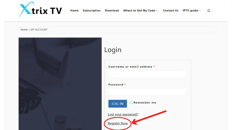 XtrixTV register now