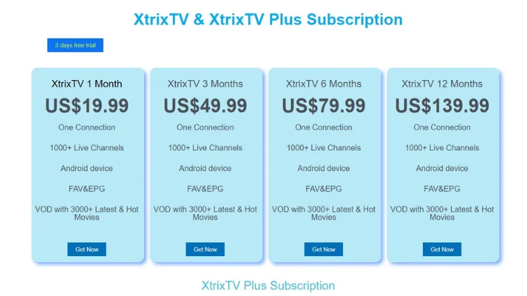 XtrixTV IPTV providers